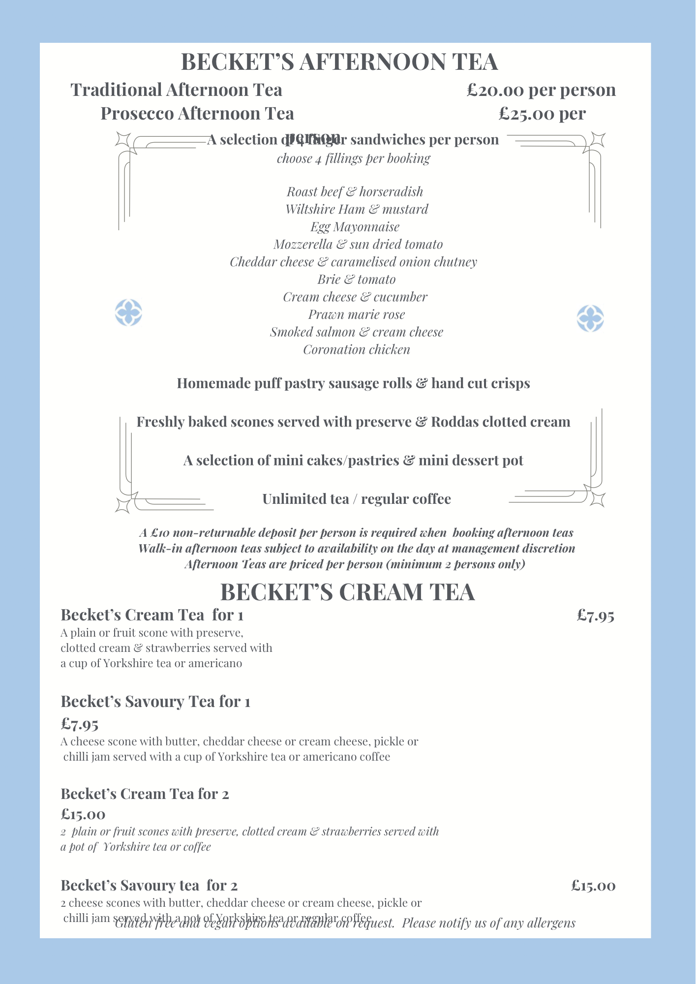 Beckets Tea Rooms - Afternoon tea & cream teas